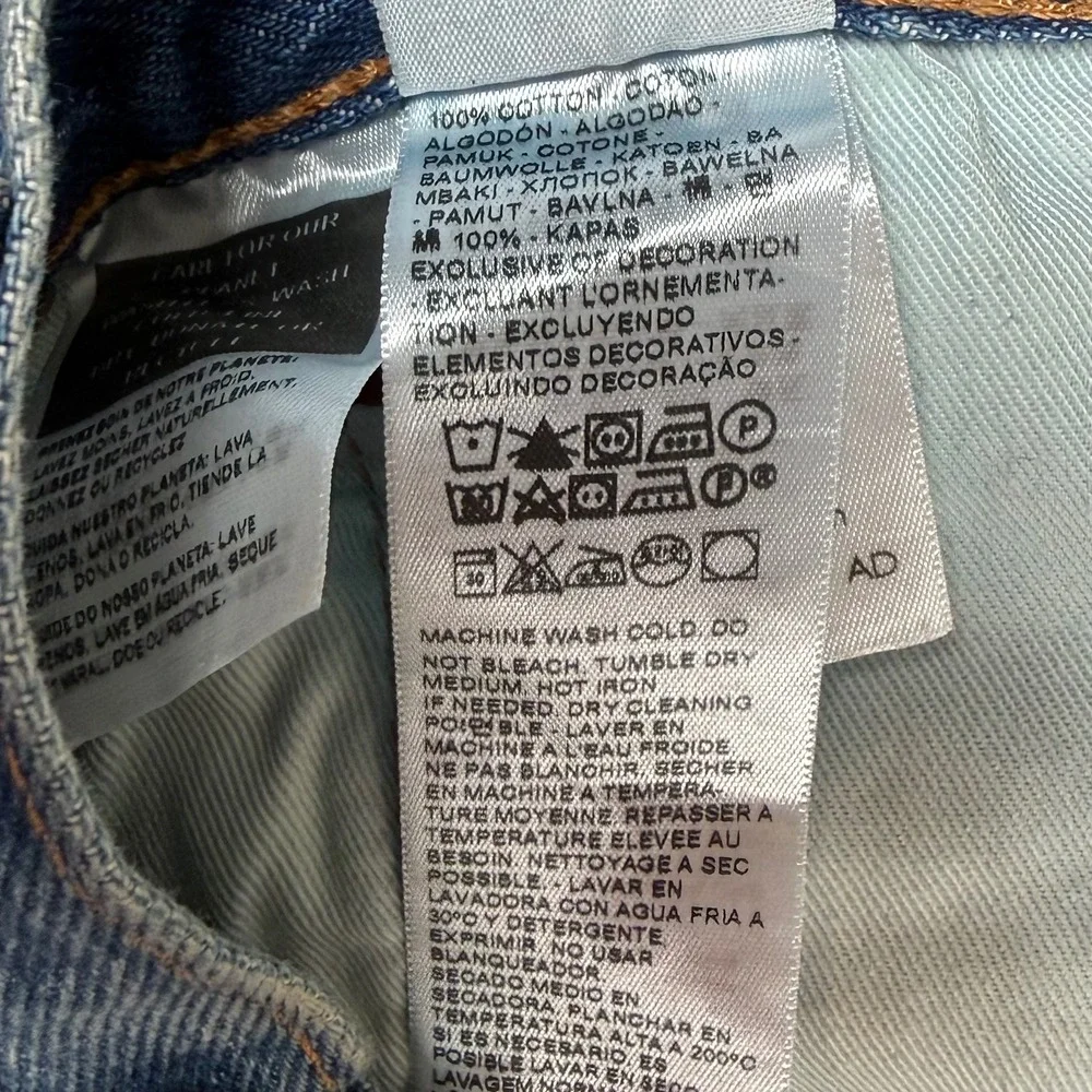 Levi's 501 Mens 34x30 150th Anniversary Distressed Straight Leg Denim Blue Jeans